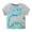 Grey, variant on Generic Summer Toddler Boys Short Sleeve Dinosaur Letter Prints T Shirt Tops