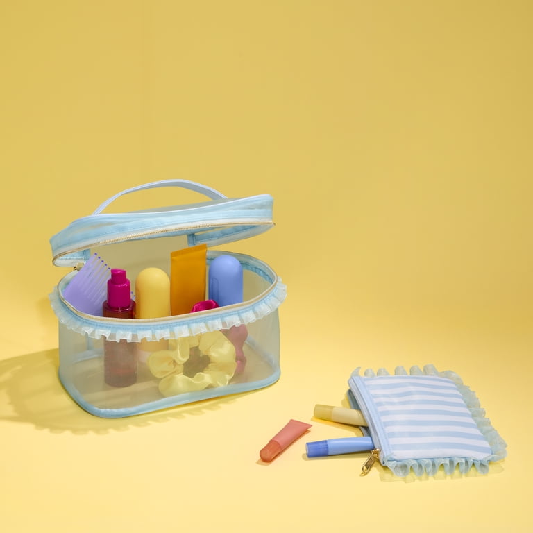 Conair Blue Mesh Train Case with Matching Pouch, 2-Piece photo 5