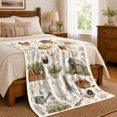 thumbnail image 6 of YShenghong Country Garden Harvest With Chickens Herbs And Produce Printed Flannel Blanket, 6 of 7