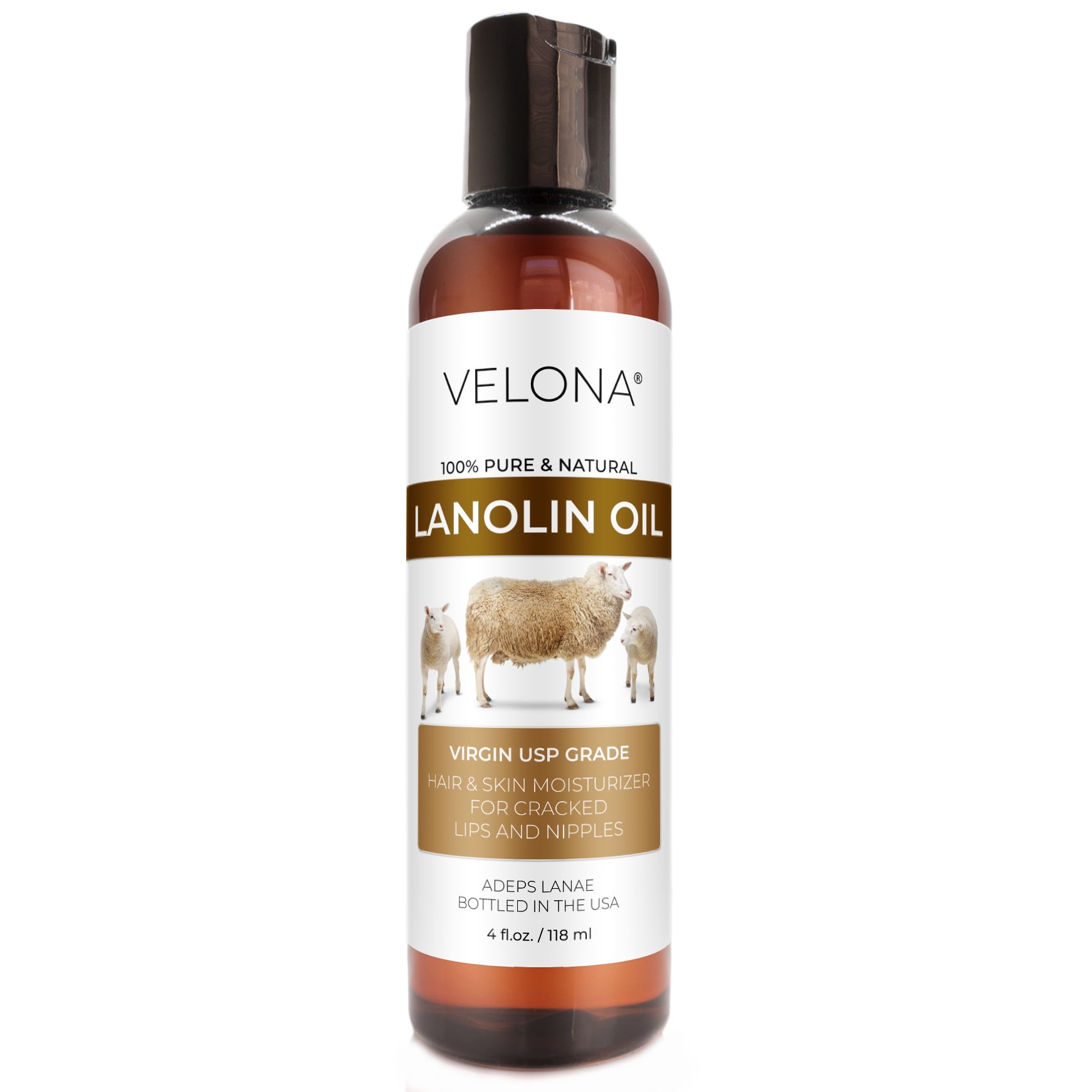 velona Lanolin Oil - 4 fl oz, Cold Pressed, Refined, USP Grade