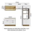 thumbnail image 3 of Cocina Integral Madesa Agata 270cm Marrón/Blanco, 3 of 5