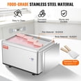 thumbnail image 5 of Commercial Stir-Fried Ice Cream Machine, 19.3"x14.9" Ice Cream Roll Pan with Compressor, 2 Scrapers for Making Frozen Yogurt and Ice Cream Rolls, 5 of 7