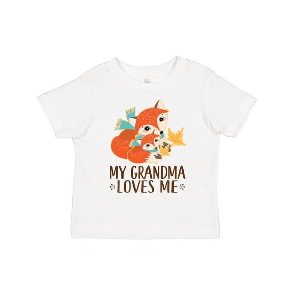 Inktastic Grandma Loves Me Woodland Fox Gift Boys or Girls Toddler T-Shirt