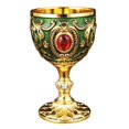 thumbnail image 4 of Fiocias Vintage Chalice Medieval Goblet 30ml Wedding Reusable Novelty Multipurpose Small green, 4 of 9
