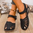 thumbnail image 6 of Women's Hollow Wedge Sandals Casual Summer Shoes,Fashion Comfortable Platform Design Breathable Outdoor Beach Vacation Daily Walking Footwear Black 6.5, 6 of 9
