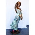 thumbnail image 6 of Nifao Beautifully exotic flutist women bronze statue – Outdoor Garden Decor Sculpture, 34"L x 25"W x 68"H, 6 of 11