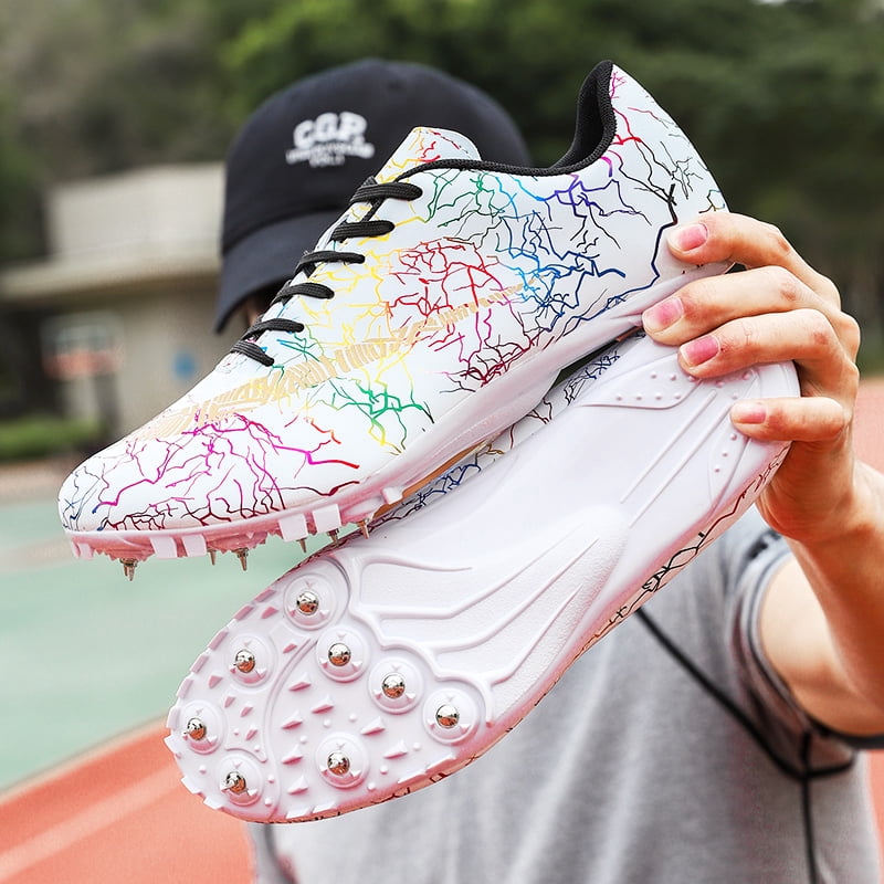 Mens Track and Field Shoes Teenagers Spikes Sneakers Boys Track Race Jumping Professional Running Nail Spikes Shoes