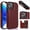 Brown, variant on Case for iPhone SE4 Wallet Case with Card Holder, Slim PU Leather Kickstand, Double Magnetic Clasp and Durable Shockproof Cover