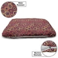 thumbnail image 3 of Abstract Pet Bed, Intricate Hexagons and Monochrome Print, Chew Resistant Pad for Dogs and Cats Cushion with Removable Cover, 24" x 39", Burnt Sienna Multicolor, by Ambesonne, 3 of 4