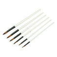 thumbnail image 1 of Set 6Pcs Paint Brush Set 6 Sizes Hand Made Soft Bristles Two Colors Nylon White Oil Paint Brush Set For Gouache Watercolor, 1 of 8