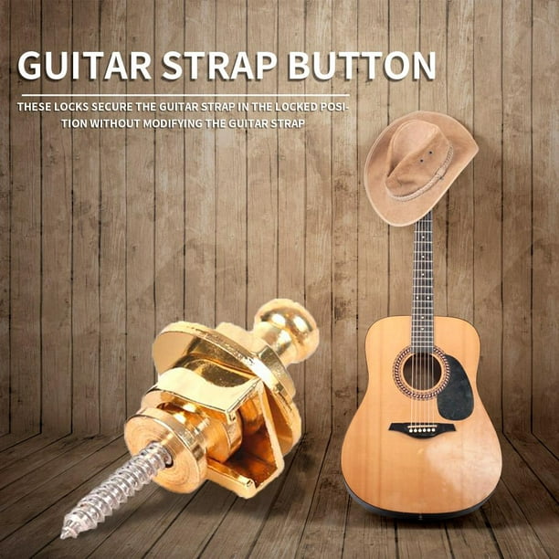 Mymisisa Guitar Strap Lock Button Anti-slip Belt Locks Nails Bass