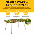 thumbnail image 4 of Merry Christmas Table Cloths for 8 Foot Rectangle Tables, Winter Xmas Stockings Gifts Cartoon Green Patio Waterproof Elastic Fitted Tablecloths, Washable Rectangular Table Cover for Camping, 4 of 8