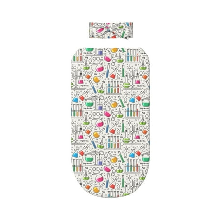 

Lafuoo Chemical Flasks And Test Tubes Pattern 0-6 Months Newborn Swaddle Bag Headband Set for Girls Clothes Baby Care Products