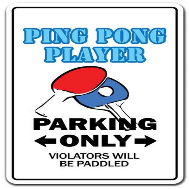 PING PONG PLAYER Sign Or Decals table tennis ball paddle team champion