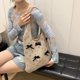 thumbnail image 5 of Para Compras Bolso Hombro Mano Ganchillo Lindo Lazo Hueco Mujeres Y Niñas, 5 of 9