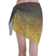 thumbnail image 2 of Kll Gold Glitter Gradient Print Women'S Sarong Coverups Short Bathing Suit Wrap Skirt Beach Wrap Swimsuit Cover Ups, 2 of 7