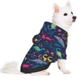 thumbnail image 2 of Fotbe Dinosaur Flowers Sudadera con Estampado para Perros Pequeños – Suéter con Capucha para Mascotas, Tela Suave de Forro Polar con Bolsillo-Large, 2 of 7