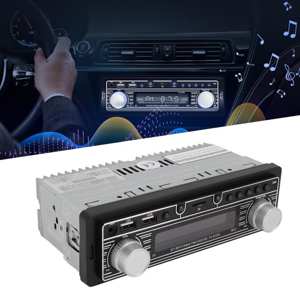 Reproductor de Mp3 de Automóvil en Dash, Receptor Estéreo de Automóvil Control Remoto Seguro Digital 30 Estatos Universales USB 12V Para Radio FM