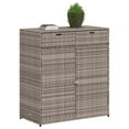 thumbnail image 3 of vidaXL Garden Storage Cabinet Grey 105x55x113 cm Poly Rattan, 3 of 5