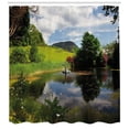 thumbnail image 3 of Ambesonne Country Shower Curtain, Lake by Meadow Rural, 69"Wx70"L, Multicolor, 3 of 3