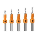 thumbnail image 2 of Juego de brocas avellanadoras de 5 uds., tornillo, herramientas de chaflán para carpintería, taladro avellanado para carpintería de cambio rápido, taladro de agujero cónico Wmkox2622yii  hfskjfh2615, 2 of 2