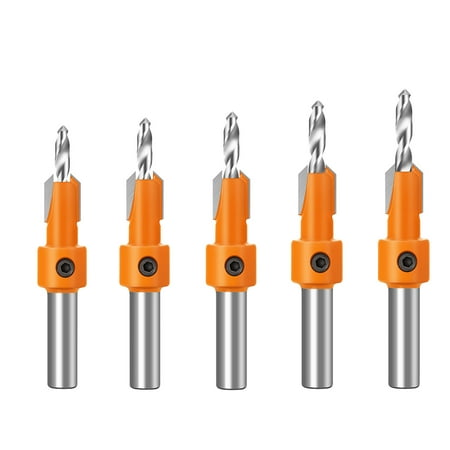 

Tools Home Essentials 5Pcs Countersink Drill Bit Set Screw Woodworking Chamfer Tools Quick Change Woodworking Countersink Drill Tapered Hole Drill