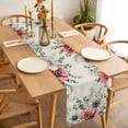thumbnail image 3 of Table Runner 90 Inches Long for Kitchen Dining, Poppy Flowers Eucalyptus Dresser Scarf Farmhouse, Dining Table Decorations for Wedding/Parties, Rustic Weeping Botanical Linen 13 x 90 In, 3 of 8