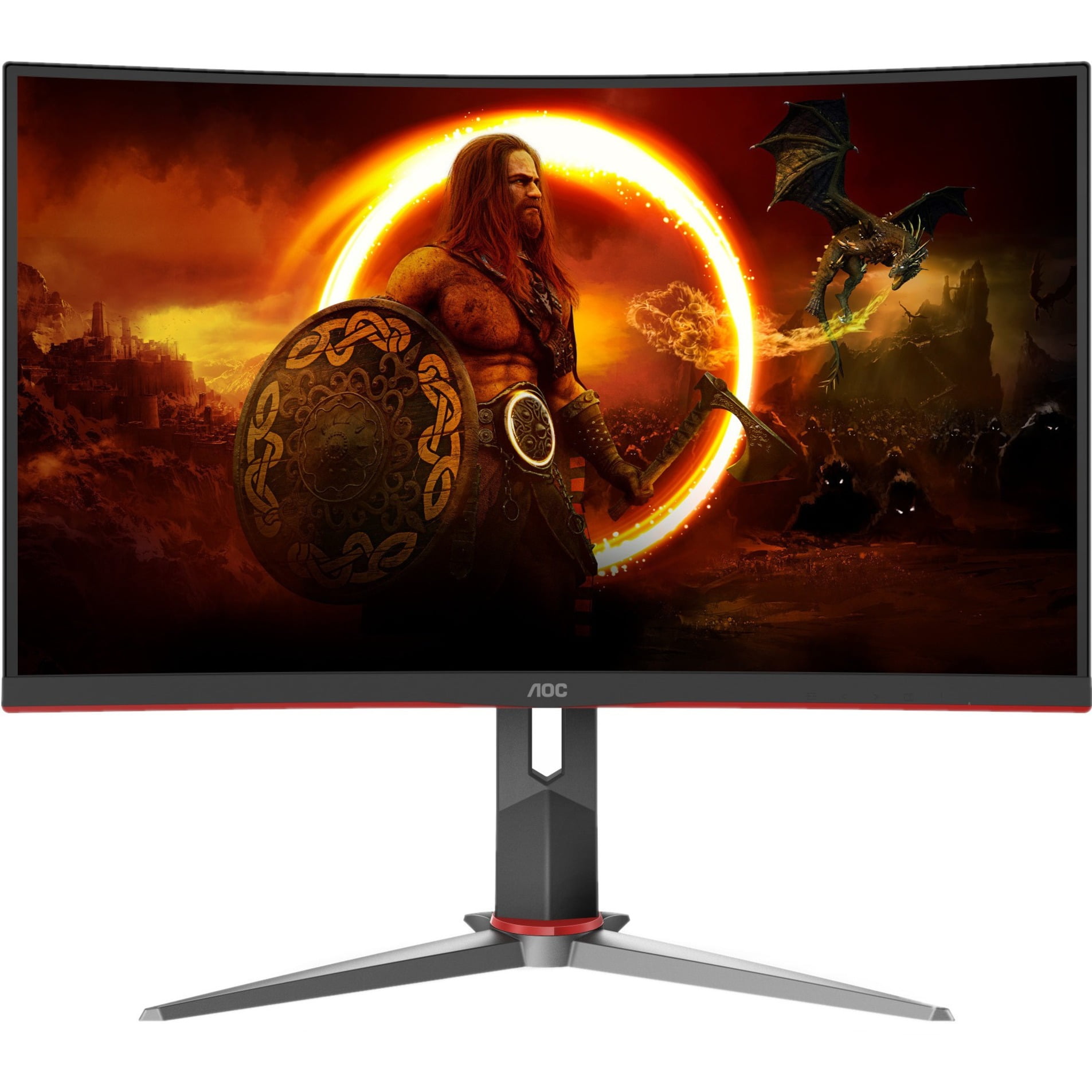 AOC C27G2Z Full HD Curved Screen LED Gaming LCD Monitor, 16:9, Red, Walmart.com