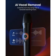 Soundcore Rave 3S Portable Bluetooth Speaker with 2 Wireless Mics, LED Lighting, Black