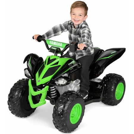 12 Volt Yamaha Raptor Battery Powered Ride-on Black/Green - NEW Custom Graphic (Best Motorized Ride On Toys For Toddlers)