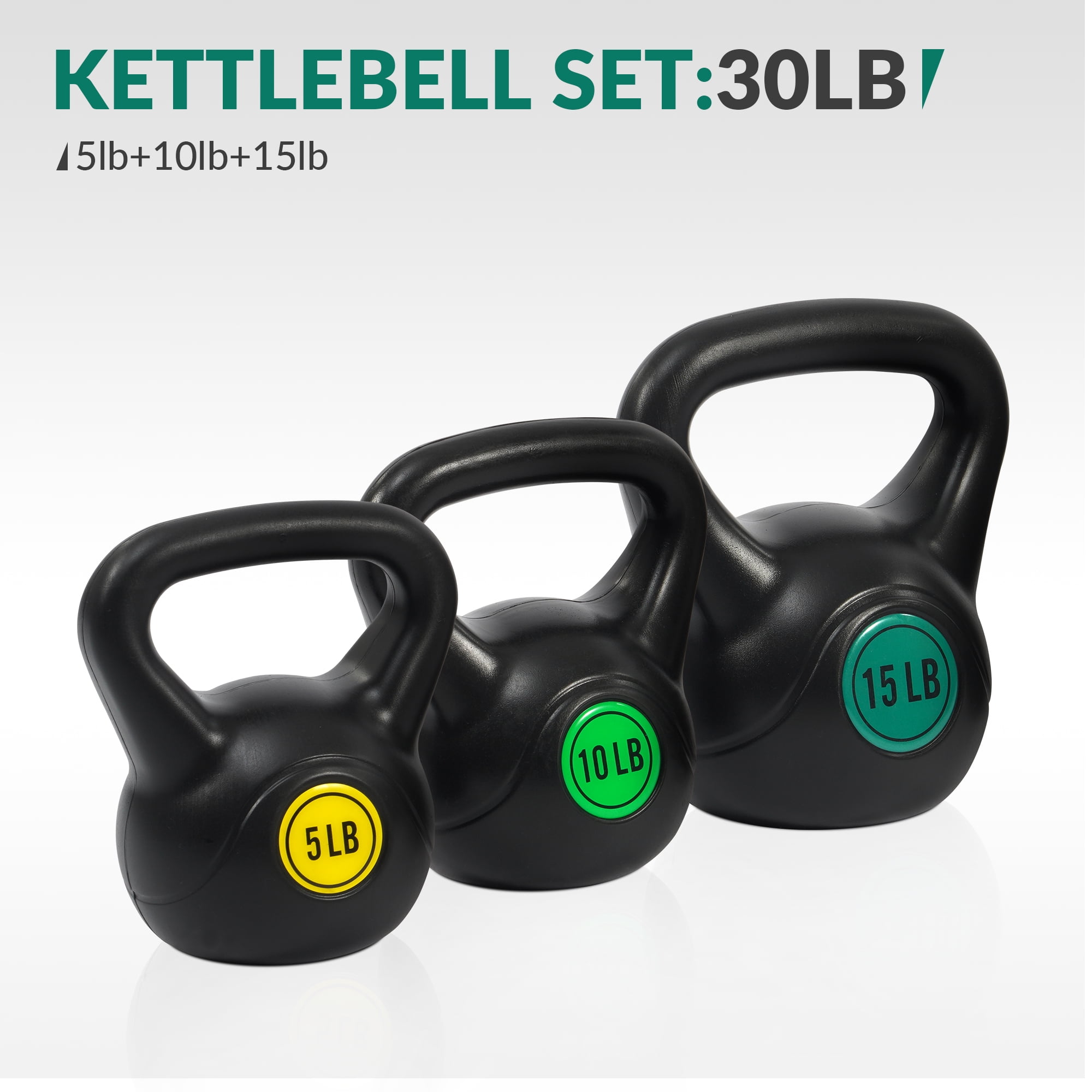 BalanceFrom Wide Grip Kettlebell Exercise Fitness Weight Set,