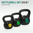 thumbnail image 2 of BalanceFrom 5 10 15lbs Wide Grip Kettlebell, Black, 2 of 7