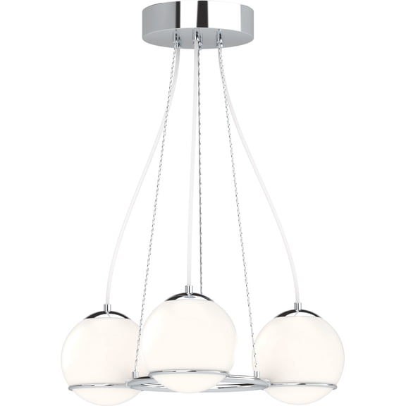 Volume Lighting 9983 Preston 3 Light 20" Wide Led Chandelier - Chrome