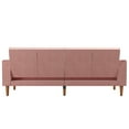 Mr. Kate Stella Vintage Convertible Sofa Bed Futon, Pink Velvet