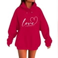thumbnail image 3 of Elvqul Sweatshirts for Women Holiday Shirts Hooded Plus Size Valentines Oversized Graphic Pullover Womens Sweatshirts Long Sleeve, 3 of 6