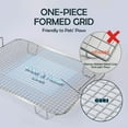 thumbnail image 6 of Guinea Pig Stainless Steel Litter Box with Raised Grid and Washable Pad,Small Bunny Rabbit Litter Pan High Side, Ferret Rat Litter Box, Small Animal Toilet Potty Tray Easy Clean,Less Stink, 6 of 9