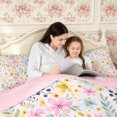thumbnail image 4 of Manfei Watercolor Floral Leaves Twin Comforter Sets 2pcs,Rustic Botanical Bedding Set,1 Comforter and 1 Pillowcase,Reversible, 4 of 6