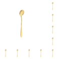 thumbnail image 1 of Billuyoard Cuchara de postre de té de acero inoxidable, portátil, café, jugo, bebida, condimento, cucharilla, utensilio de cocina, tipo de tipo 4 10piezas, 1 of 3