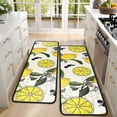 thumbnail image 4 of Kitchen Rugs Sets Of 2,Yellow Lemon Fruit Berries Beige Pattern Anti Fatigue Kitchen Mat Rugs Non Slip Washable,Decorative Kitchen Floor Mats for Kitchen,Sink,Laundry,17"x47"+17"x47", 4 of 5