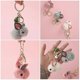 thumbnail image 3 of 3pcs Rabbit Keychains Backpack Hanging Key Pendants Cartoon Rabbit Keyrings for Kids, 3 of 4