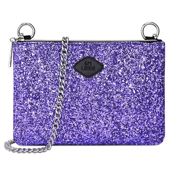 Gm Likkie Bolso De Mano Cruzado Para Mujer, Bolso De Noche Con Purpurina, Bolso De Hombro Para Boda, Para Fiesta (Púrpura)