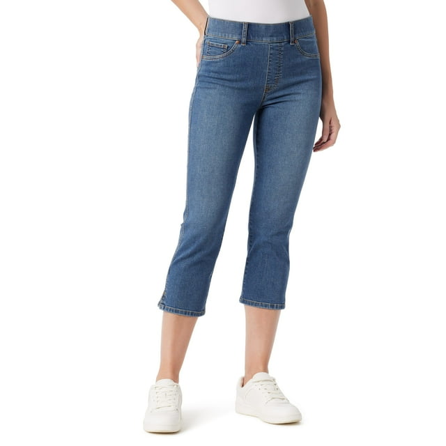 Pantalones capri Gloria Vanderbilt con efecto en forma de talle alto para mujer