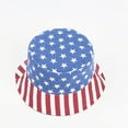thumbnail image 4 of YOUI-GIFTS Bucket Hat Unisex American Flag Summer Beach Sun Cap for Women Men Cotton Packable Reversible Print Travel Headwear, 4 of 5