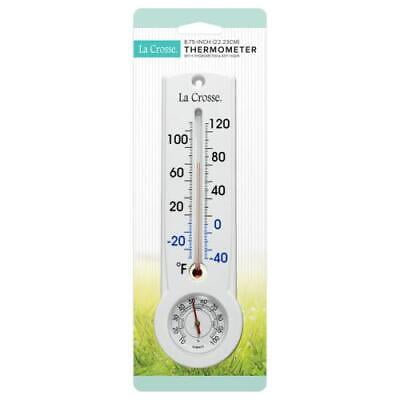 3PC La Crosse Technology Thermometer Plastic White 10.13 in. Walmart.com