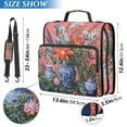 thumbnail image 2 of FORMRS Zipper Binder with Shoulder Strap 2-inch Ring 500 Sheet Capacity File Bag, Orange Vibrant Flowers, 2 of 5