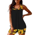 thumbnail image 6 of UTSJKR Two Piece Tankini Bathing Suits T-Back Blouson Swim Tops with Boy Shorts Women Swimsuits Sporty Swimwear Multicolor S, 6 of 6