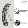 thumbnail image 5 of French Amie Curved Large 3 &frac34;&rdquo; Handmade Celluloid Volume Hair Barrette for Women, 5 of 57