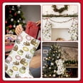 thumbnail image 7 of Wukai Donut Sloth Print Christmas Stockings 18" Christmas Stocking Snowman Burlap Plaid Xmas Stocking Holiday Christmas Decoration Gifts for Family Kids, 7 of 7