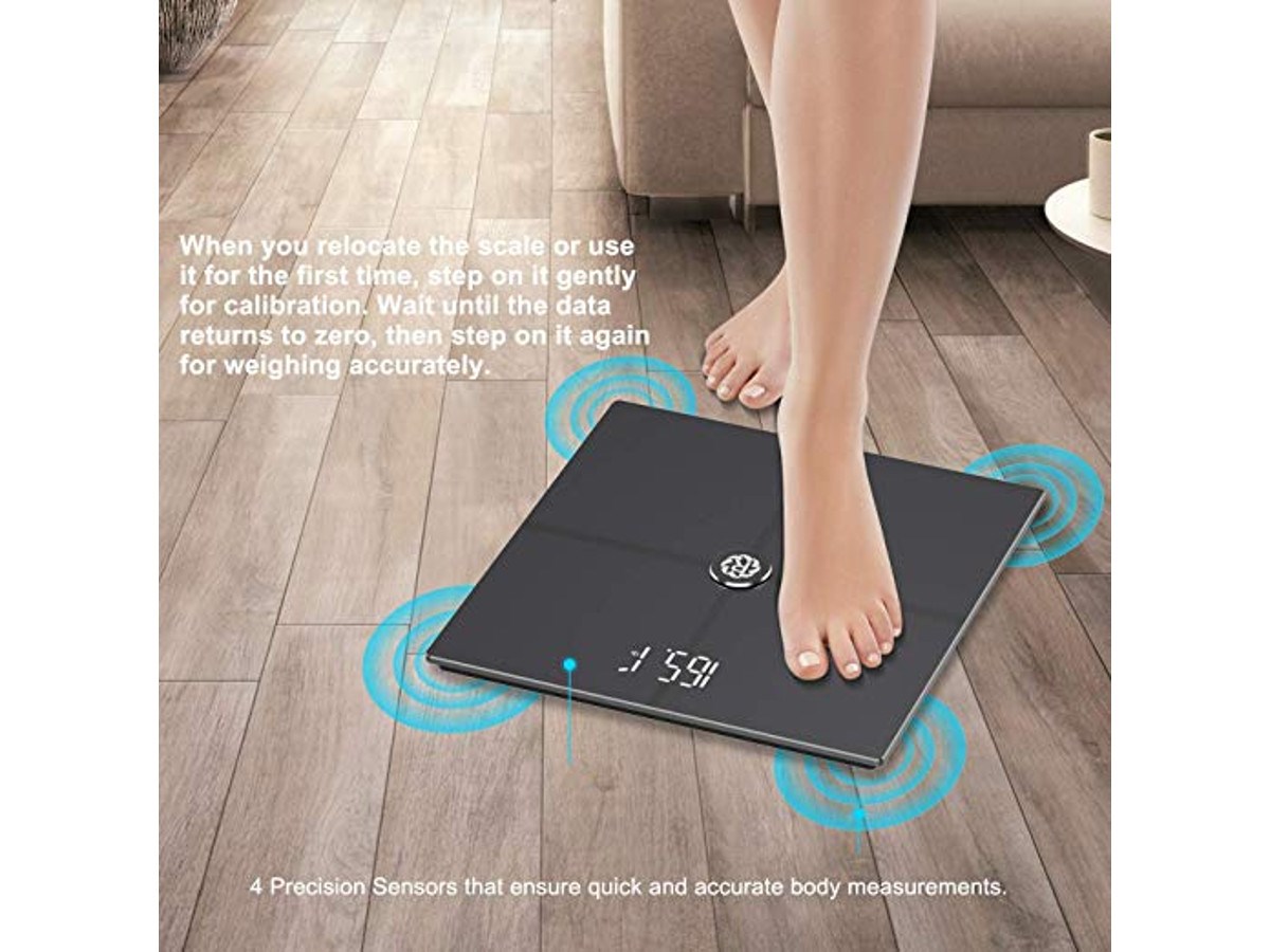 Rollifit Premium Smart Scale - Body Fat Scale with Fitness APP & Body Composition Monitor Works w/ Android/iPhone 8/iPhone X Black - image 5 of 6
