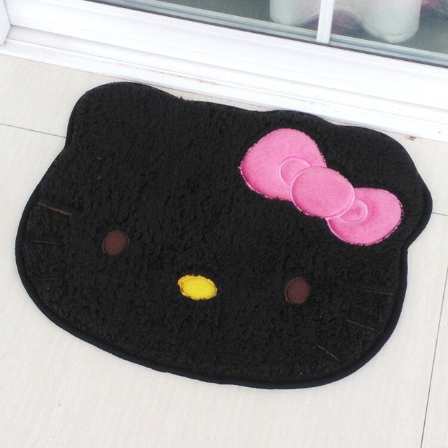 Sanrio-alfombra de Hello Kitty de dibujos animados para niños, alfombrilla de baño de terciopelo con memoria de algodón, absorbente, antideslizante Fivean unisex
